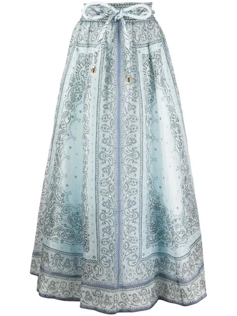 ZIMMERMANN Matchmaker midi skirt - Blue - zdjęcie produktu nr 1