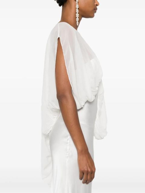 Christopher Esber Cumulus draped gown - White