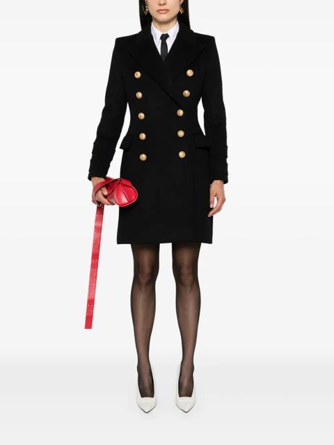 Balmain double-breasted wool coat - Black - zdjęcie produktu nr 2