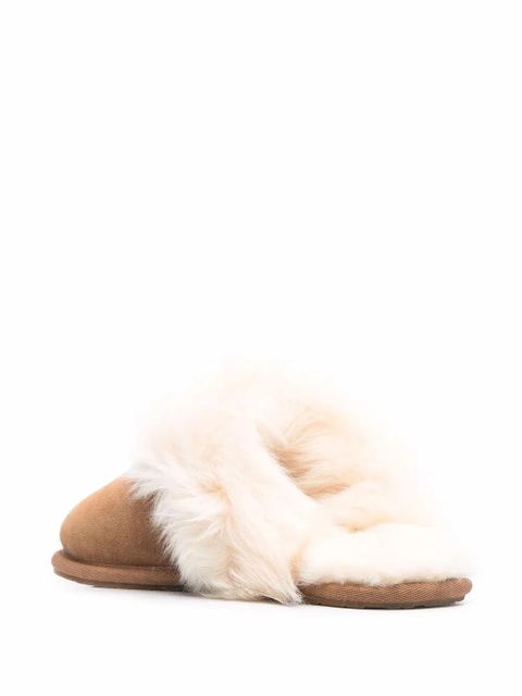 UGG Scuff Sis fur-trimmed slippers - Brown