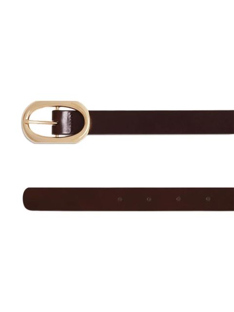 ANINE BING oval-buckle leather belt - Brown - zdjęcie produktu nr 2