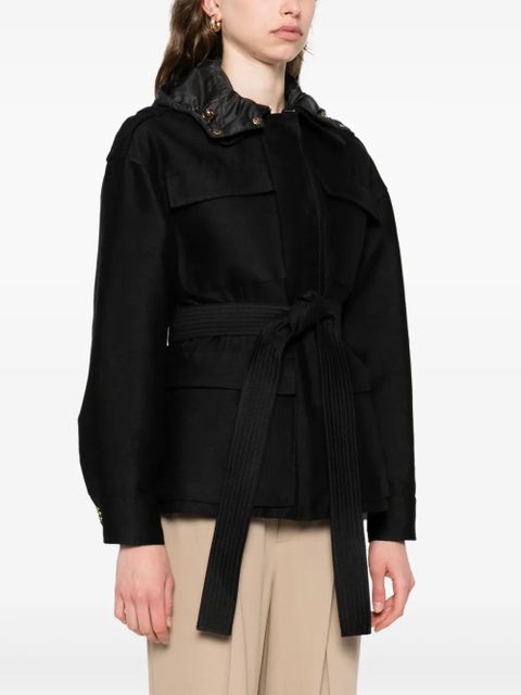 Moncler belted hooded jacket - Black