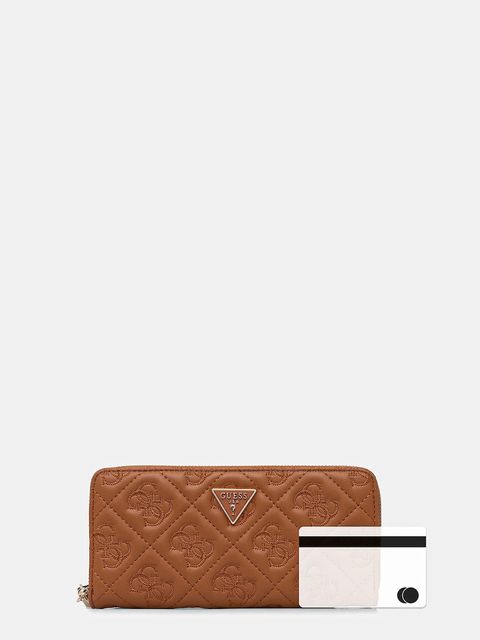 Guess portfel ADELASIA damski kolor brązowy SWQL96 58146 - zdjęcie produktu nr 2