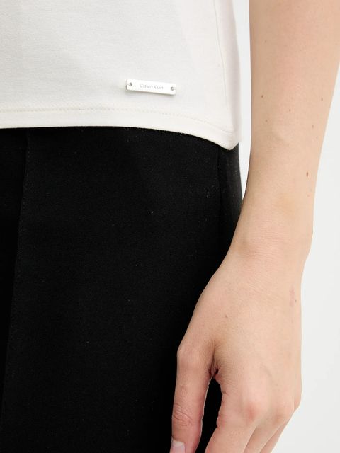 Calvin Klein t-shirt damski kolor beżowy LV047B275G