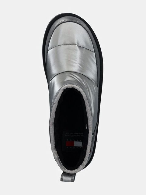 Tommy Jeans śniegowce TJW NYLON FLATFORM BOOT WL kolor szary EN0EN02689