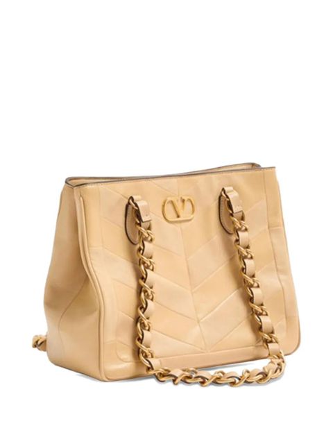 Valentino Garavani Laseine leather shoulder bag - Neutrals