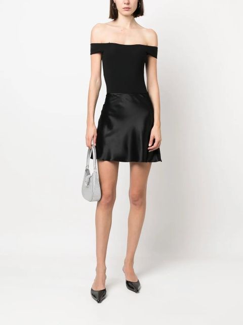 MANURÍ silk A-line skirt - Black - zdjęcie produktu nr 2