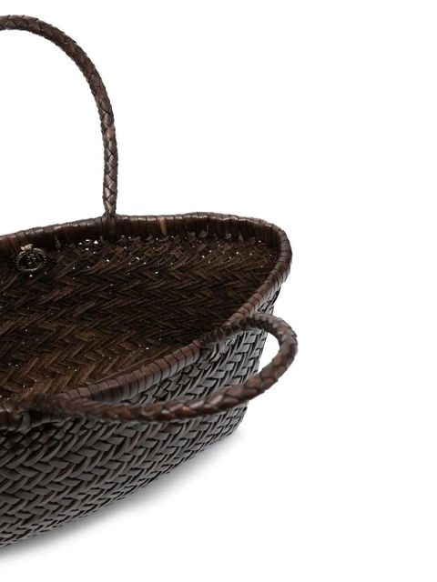 DRAGON DIFFUSION interwoven leather tote bag - Brown