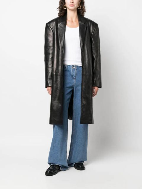 Magda Butrym logo-patch wide-leg jeans - Blue - zdjęcie produktu nr 2