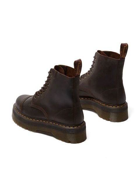Dr. Martens workery skórzane Sinclair damskie kolor brązowy na platformie DM40910200