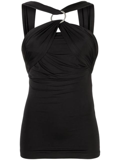 The Attico ruched halterneck dress - Black - zdjęcie produktu nr 1