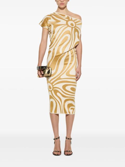 PUCCI draped midi dress - Gold