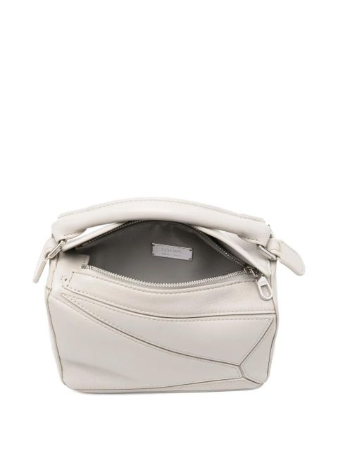 LOEWE mini Featherlight Puzzle calfskin cross body bag - Grey