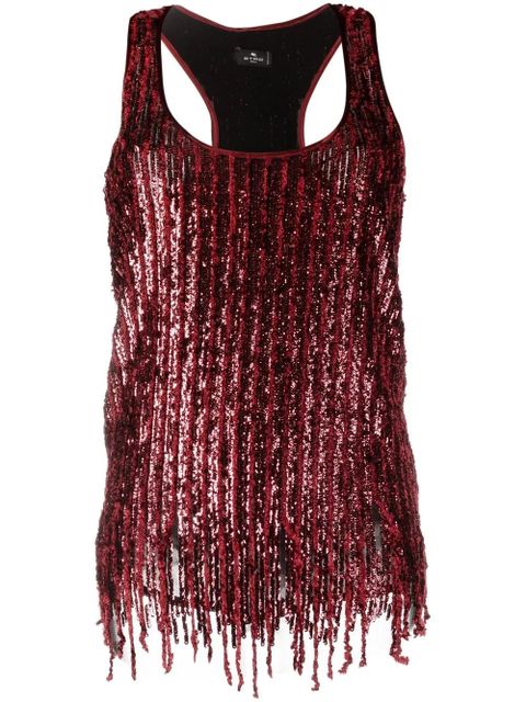 ETRO sequinned tank top - Red - zdjęcie produktu nr 1