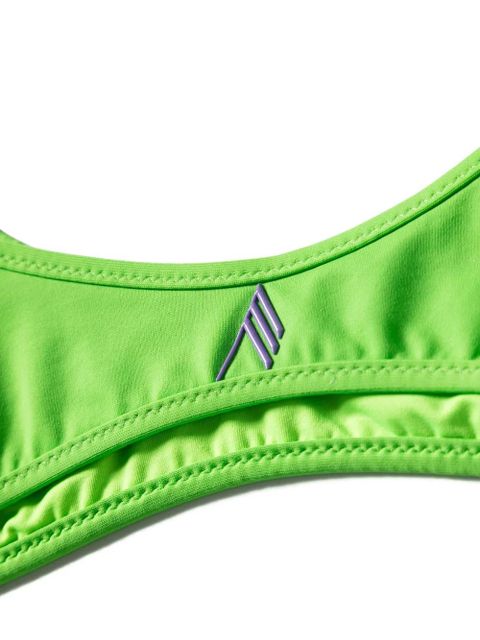 The Attico rubberised-logo bikini - Green