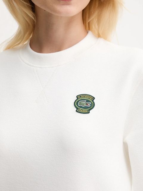 Lacoste bluza damska kolor beżowy z aplikacją SF8006