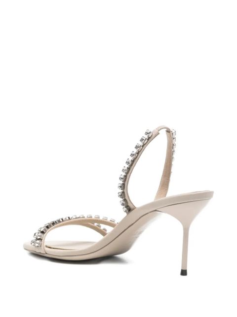 Paris Texas Lidia crystal-embellished stiletto sandals - Neutrals