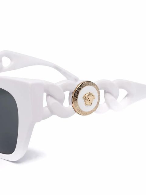 Versace Eyewear chain-arm sunglasses - White - zdjęcie produktu nr 2