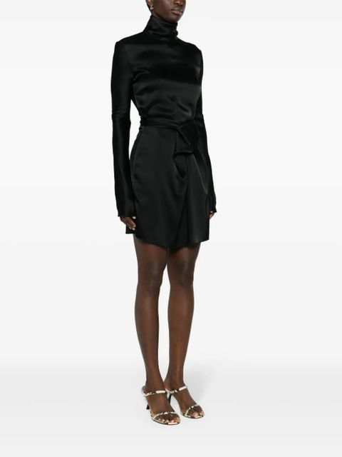 Nanushka Charon twisted satin dress - Black