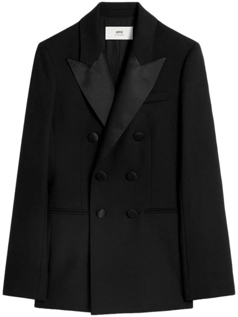 AMI Paris double-breasted buttoned jacket - Black