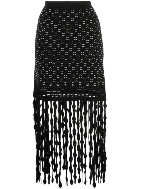 Simkhai Filippa Lattice fringed skirt - Black - zdjęcie produktu nr 1