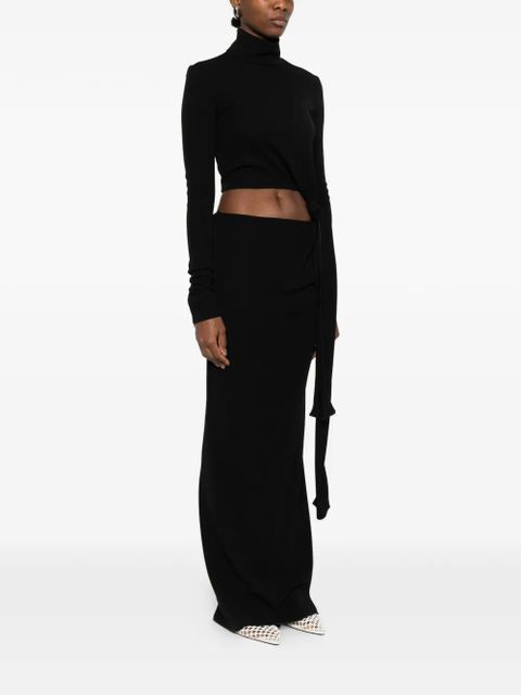 Sportmax Spxscout tie-detail maxi dress - Black