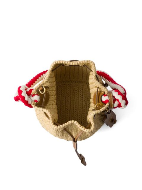 Prada woven drawstring bag - Neutrals