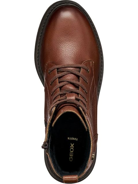 Geox botki zamszowe D IRIDEA damskie kolor brązowy na płaskim obcasie D16HRC 000FF C0013