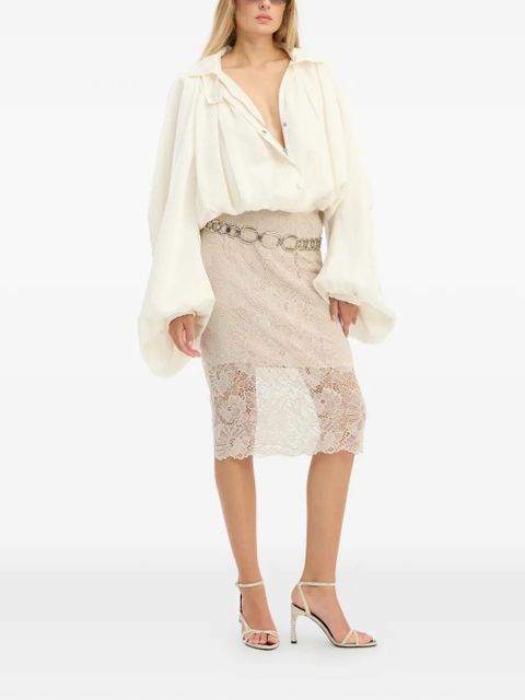 ROTATE BIRGER CHRISTENSEN lace midi skirt - Neutrals - zdjęcie produktu nr 2