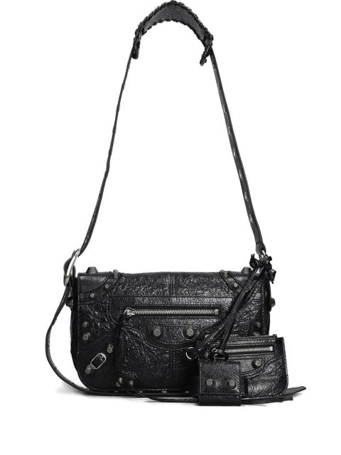Balenciaga textured leather shoulder bag - Black - zdjęcie produktu nr 1