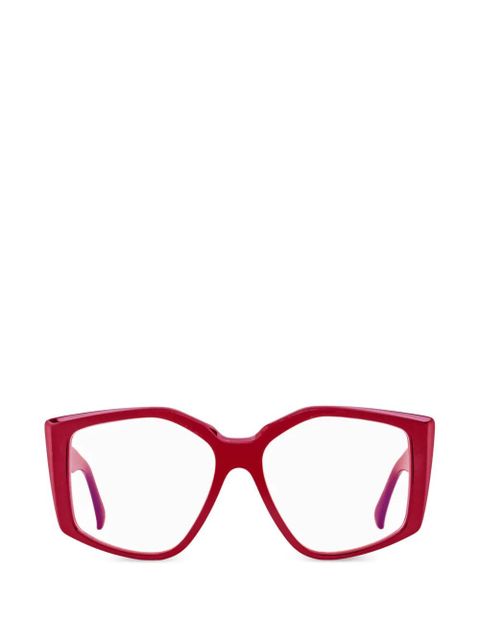 Max Mara Eyewear geometric butterfly glasses - Red - zdjęcie produktu nr 1