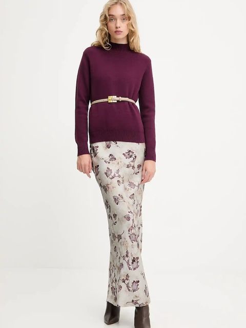 Answear.LAB spódnica kolor szary maxi rozkloszowana