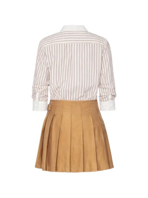 Simkhai Frankie pleated striped mini dress - White - zdjęcie produktu nr 2