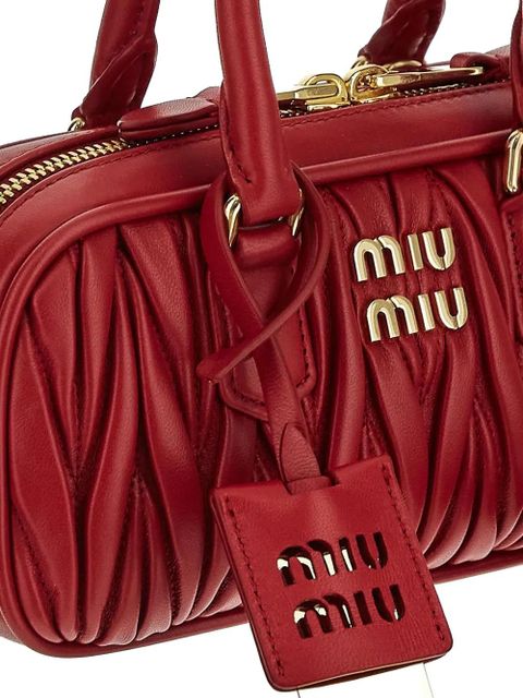 Miu Miu Arcadie matelassé leather bag - Red - zdjęcie produktu nr 2