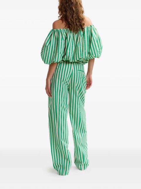 Essentiel Antwerp Jorner striped trousers - Green