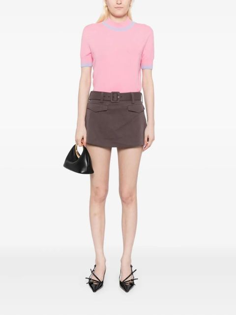 Self-Portrait belted skort - Brown - zdjęcie produktu nr 2