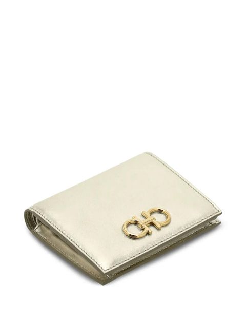 Ferragamo Gancini buckle compact wallet - Gold