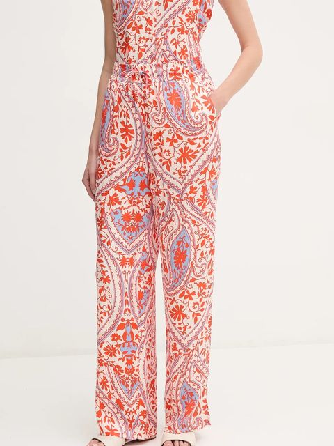 Marc Aurel spodnie damskie kolor pomarańczowy szerokie high waist 1863-1000-24791 - zdjęcie produktu nr 1