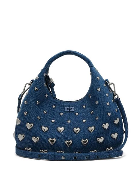 GANNI heart-stud tote bag - Blue - zdjęcie produktu nr 1