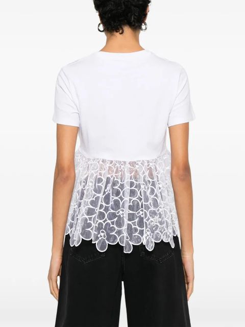 Cecilie Bahnsen lace-detail T-shirt - White