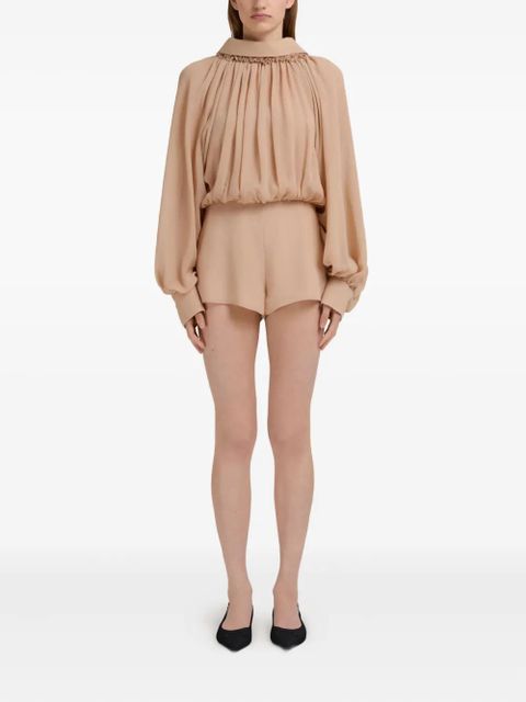 Marni puff-sleeve gathered jumpsuit - Neutrals - zdjęcie produktu nr 2