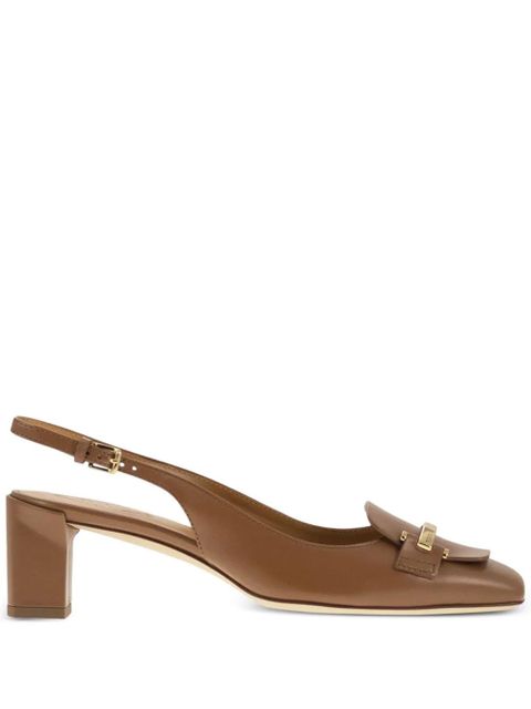 Tod's block-heel leather pumps - Brown - zdjęcie produktu nr 1