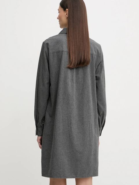 Marc O'Polo sukienka bawełniana kolor szary mini prosta 510089621497