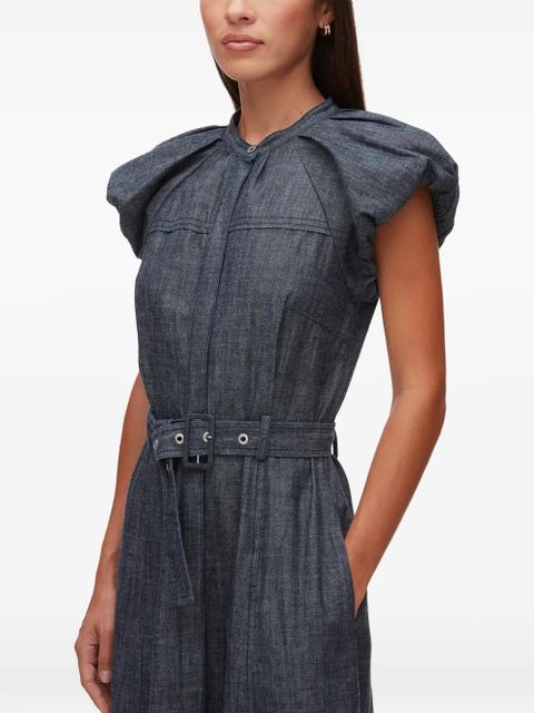 3.1 Phillip Lim puff-sleeve belted dress - Blue
