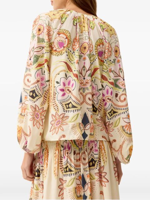 Marie Oliver Arabella floral print blouse - Neutrals