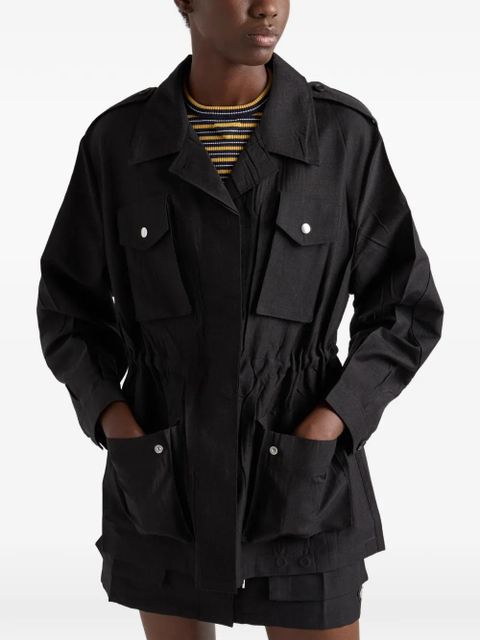 Prada button flap-pocket jacket - Black