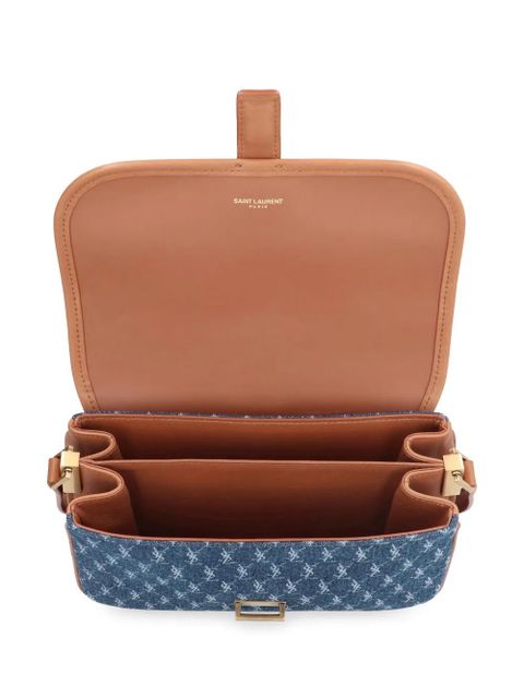 Saint Laurent monogram denim crossbody bag - Blue