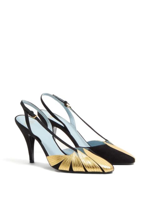 Valentino Garavani Foliefoliage slingback pumps - Black
