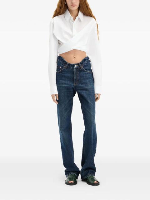 Jean Paul Gaultier The Cropped Wrap cotton shirt - White - zdjęcie produktu nr 2