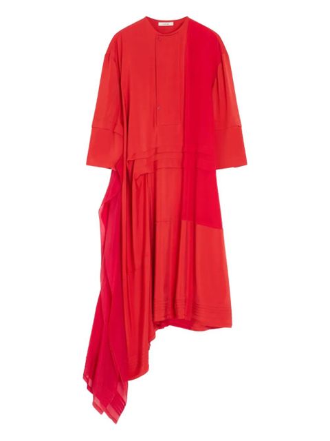 LEMAIRE asymmetric-hem midi dress - Red - zdjęcie produktu nr 1